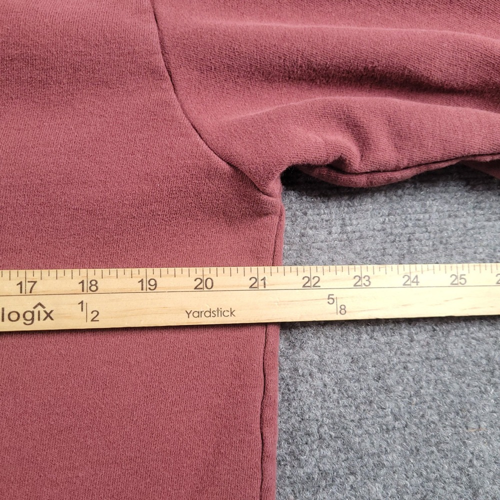 The North Face Hoodie Mens Medium Burgundy Whistler Full Zip Logo Sweatshirt - Picture 4 of 8